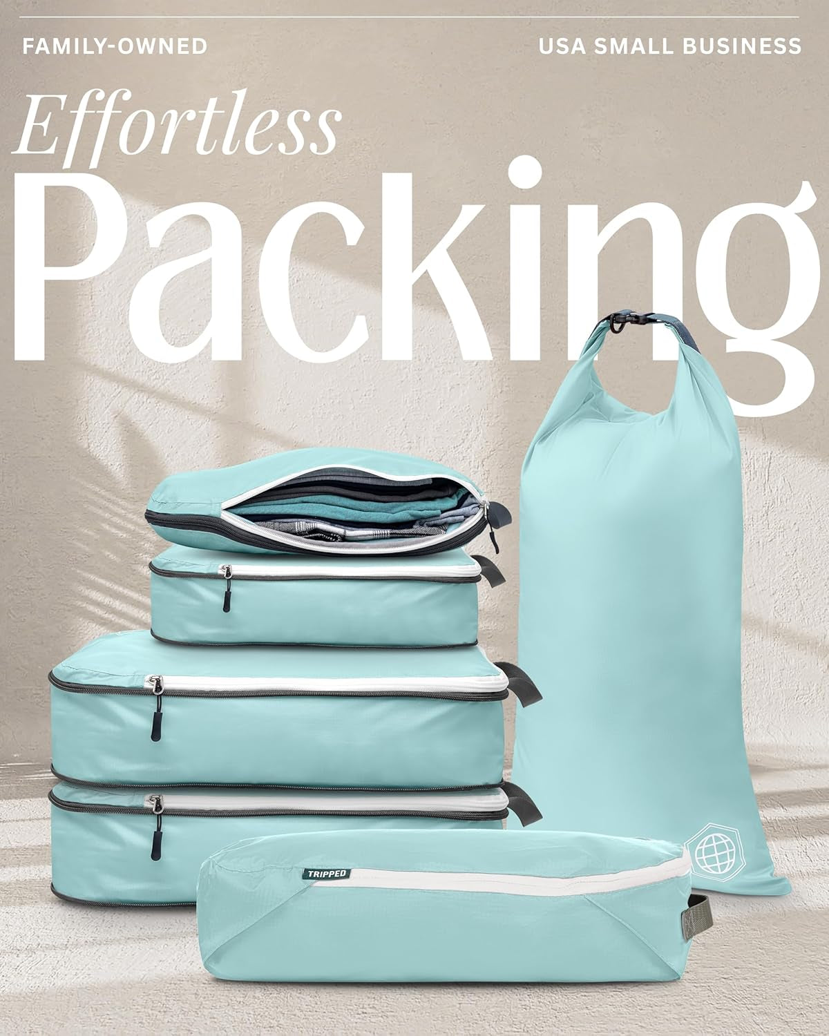 Compression Packing Cubes – Lightweight Travel Organizer Set for Luggage & Carry-Ons