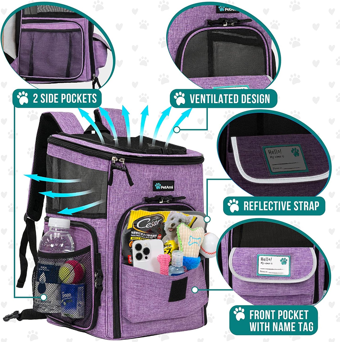 Airline-Approved Pet Backpack Carrier – for Cats & Small Dogs (Up to 18 lbs)