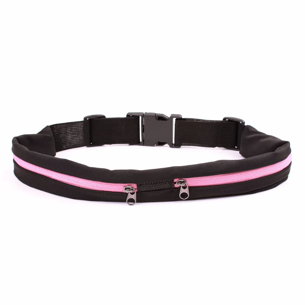 Dual Pocket Running Belt / Fanny Pack for Jogging, Cycling & Travel