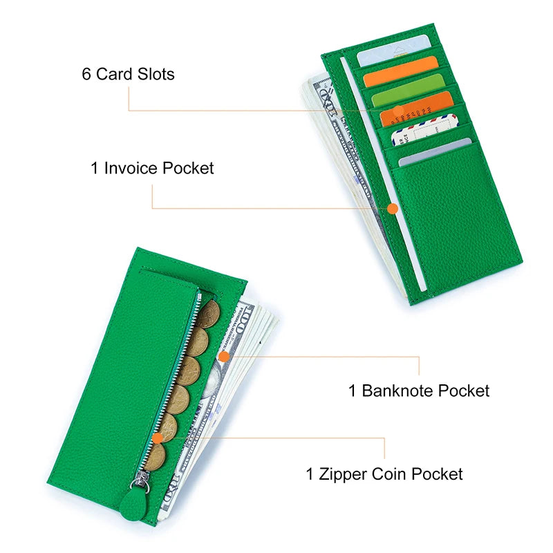 Genuine Leather Women's Card Wallet
