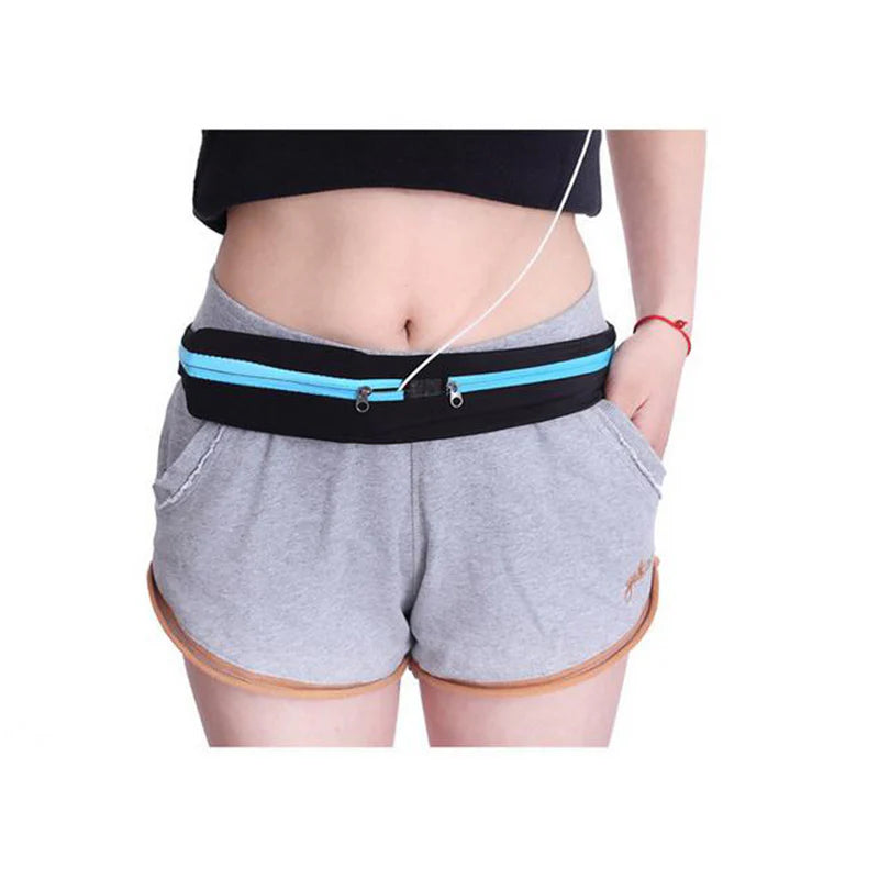 Dual Pocket Running Belt / Fanny Pack for Jogging, Cycling & Travel