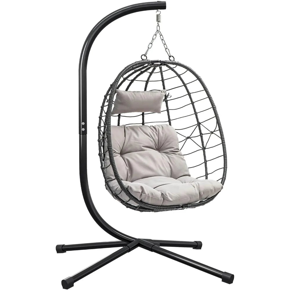 Relax in style with this cozy hanging egg chair!