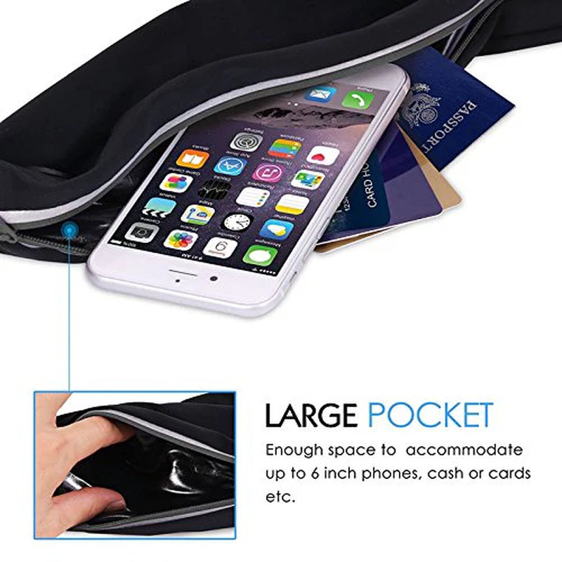 Dual Pocket Running Belt / Fanny Pack for Jogging, Cycling & Travel
