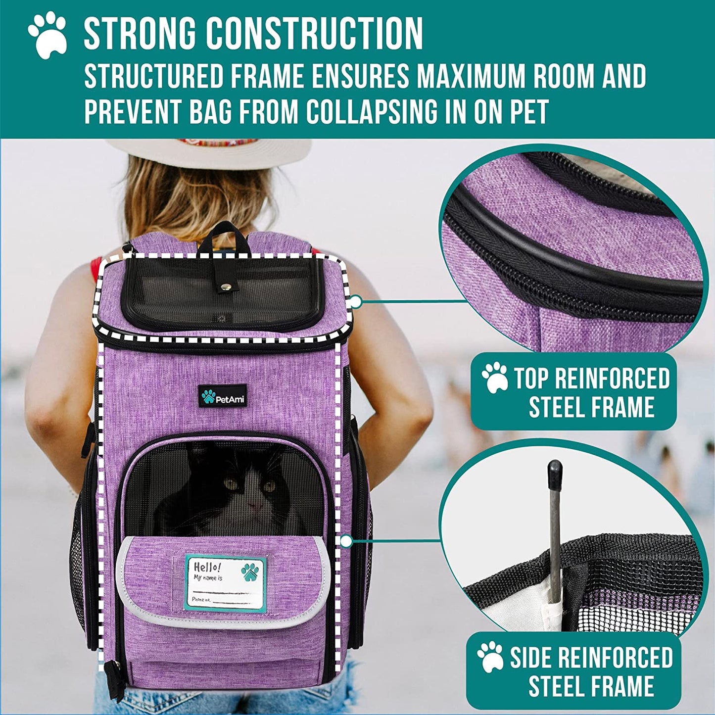 Airline-Approved Pet Backpack Carrier – for Cats & Small Dogs (Up to 18 lbs)
