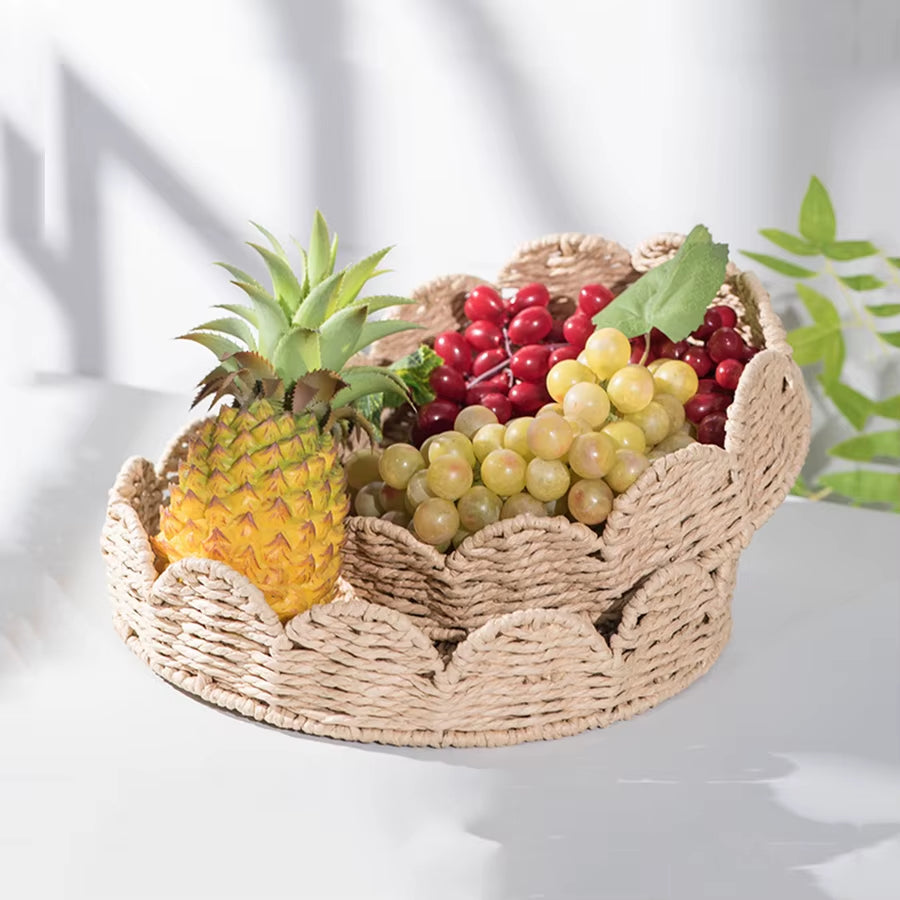 Handwoven Paper Rope Storage Basket – Decorative Organizer for Home, Bathroom, or Desk