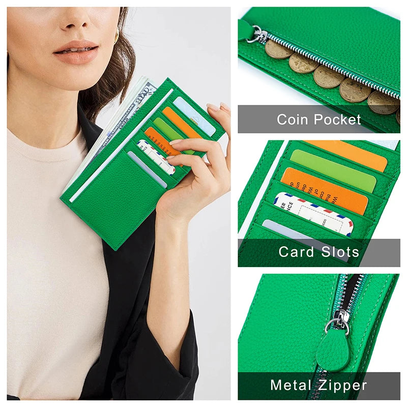 Genuine Leather Women's Card Wallet