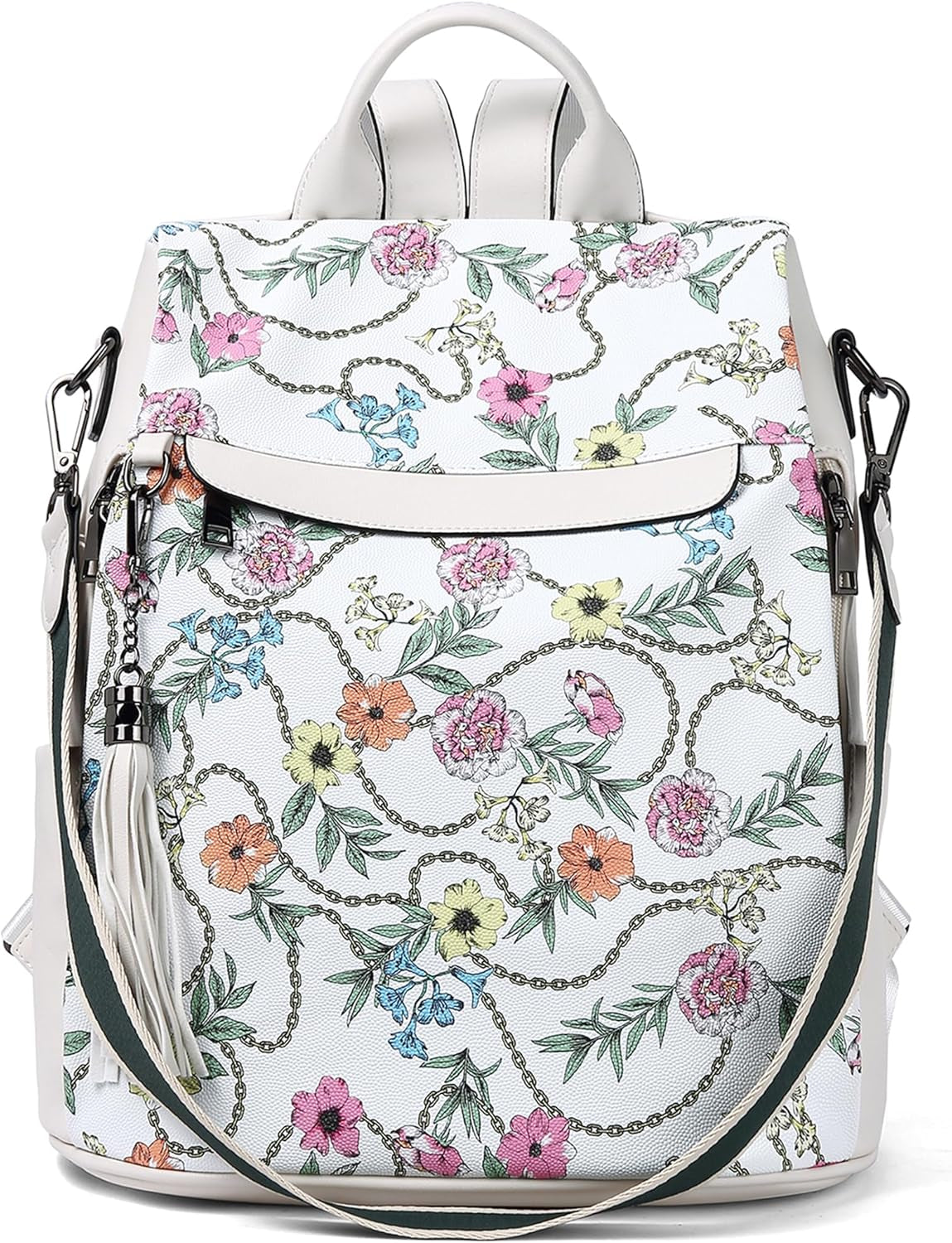 Women’s Backpack Purse Made from soft, durable PU (polyurethane) leather with Tassel