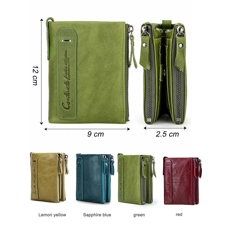 Genuine Bifold Leather Wallet for Women