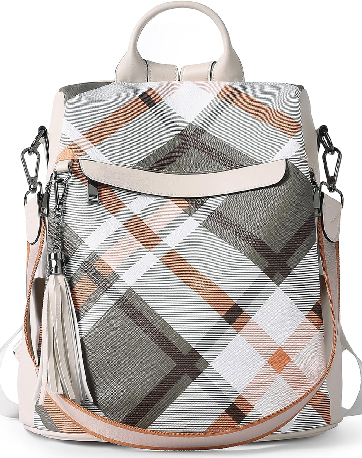 Women’s Backpack Purse Made from soft, durable PU (polyurethane) leather with Tassel
