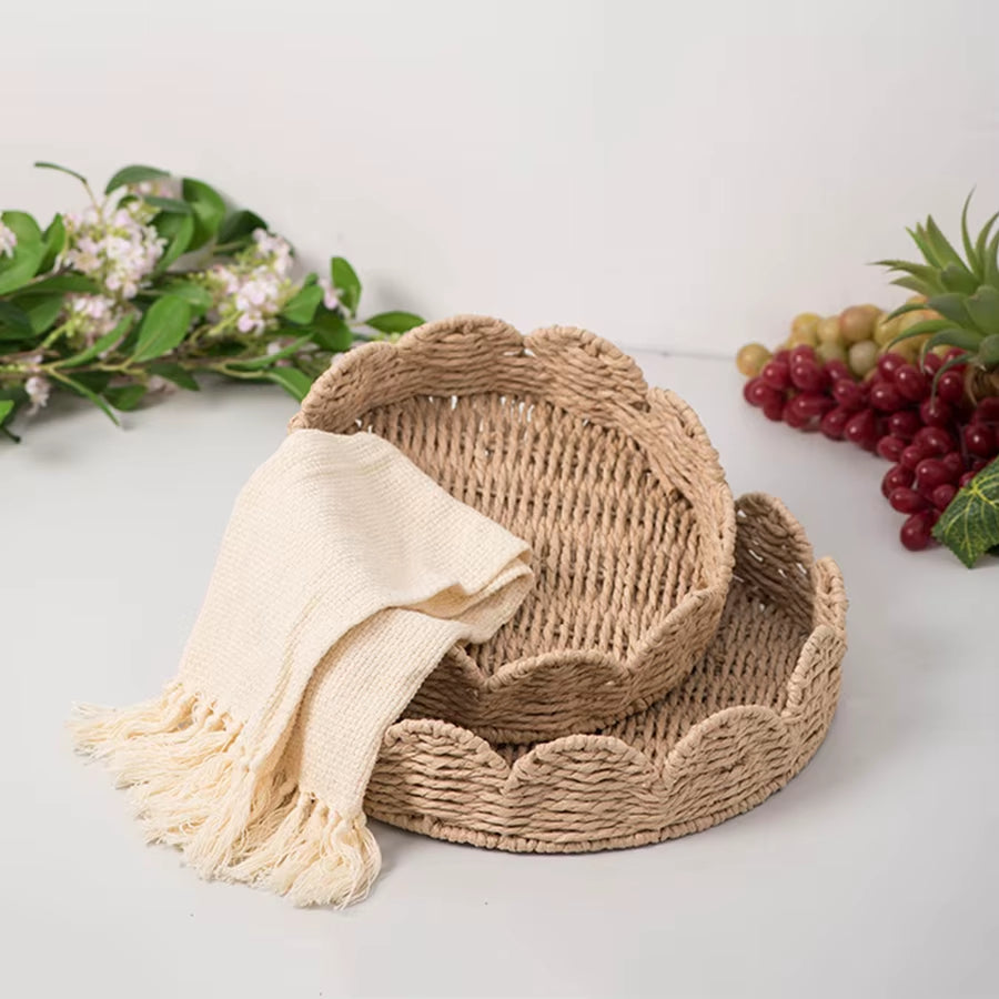 Handwoven Paper Rope Storage Basket – Decorative Organizer for Home, Bathroom, or Desk
