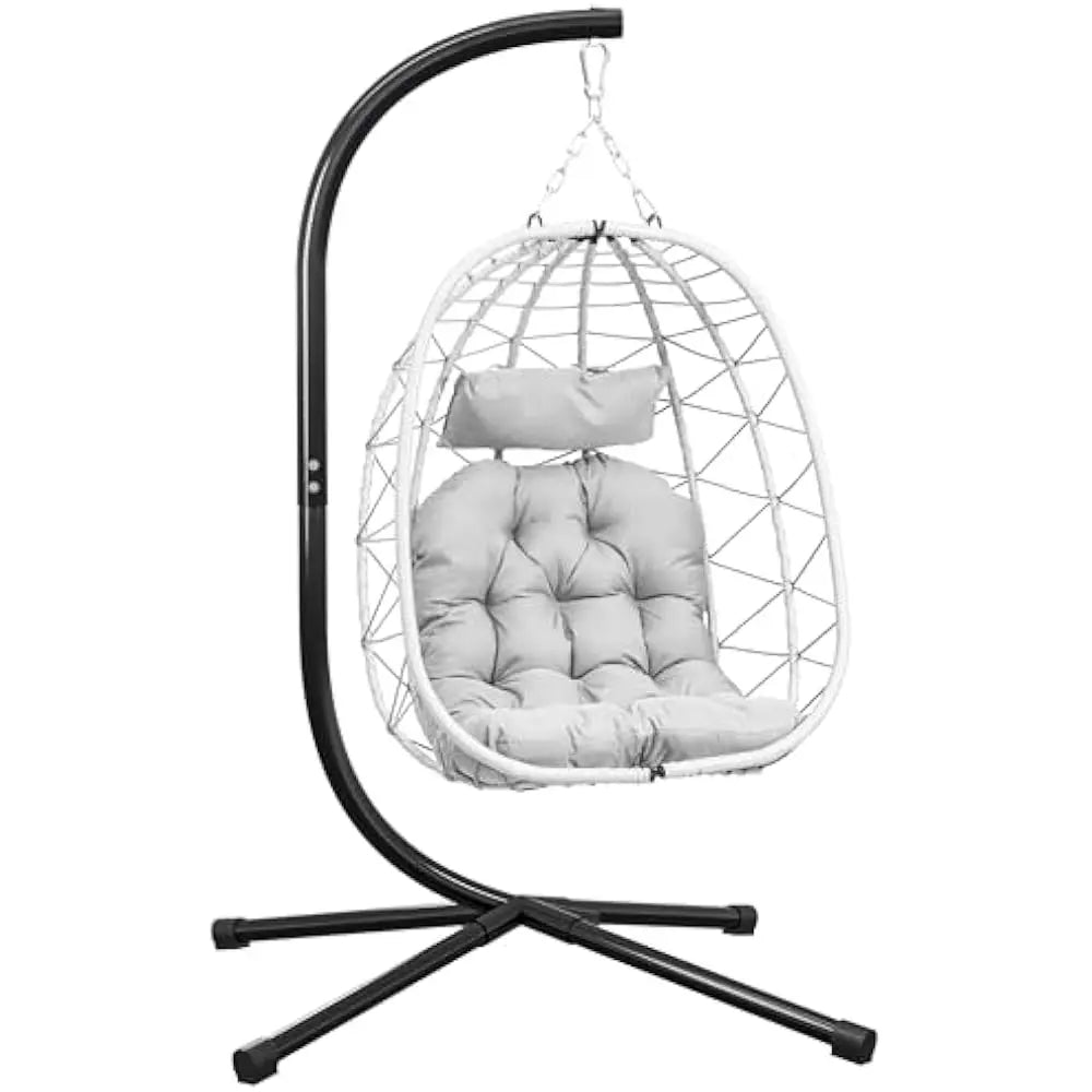 Relax in style with this cozy hanging egg chair!
