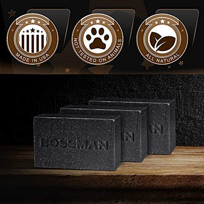6-Pack 4-In-1 Bar Soap for Men – All Natural Organic Beard Wash, Shampoo, Body Wash & Shaving Soap – Eucalyptus & Tea Tree Scent