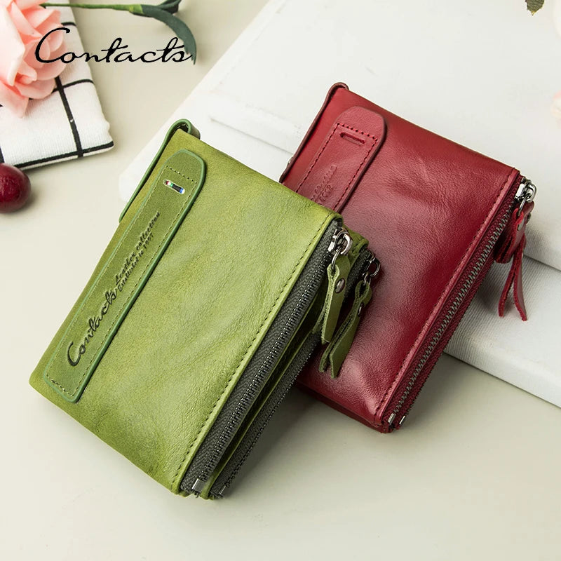 Genuine Bifold Leather Wallet for Women