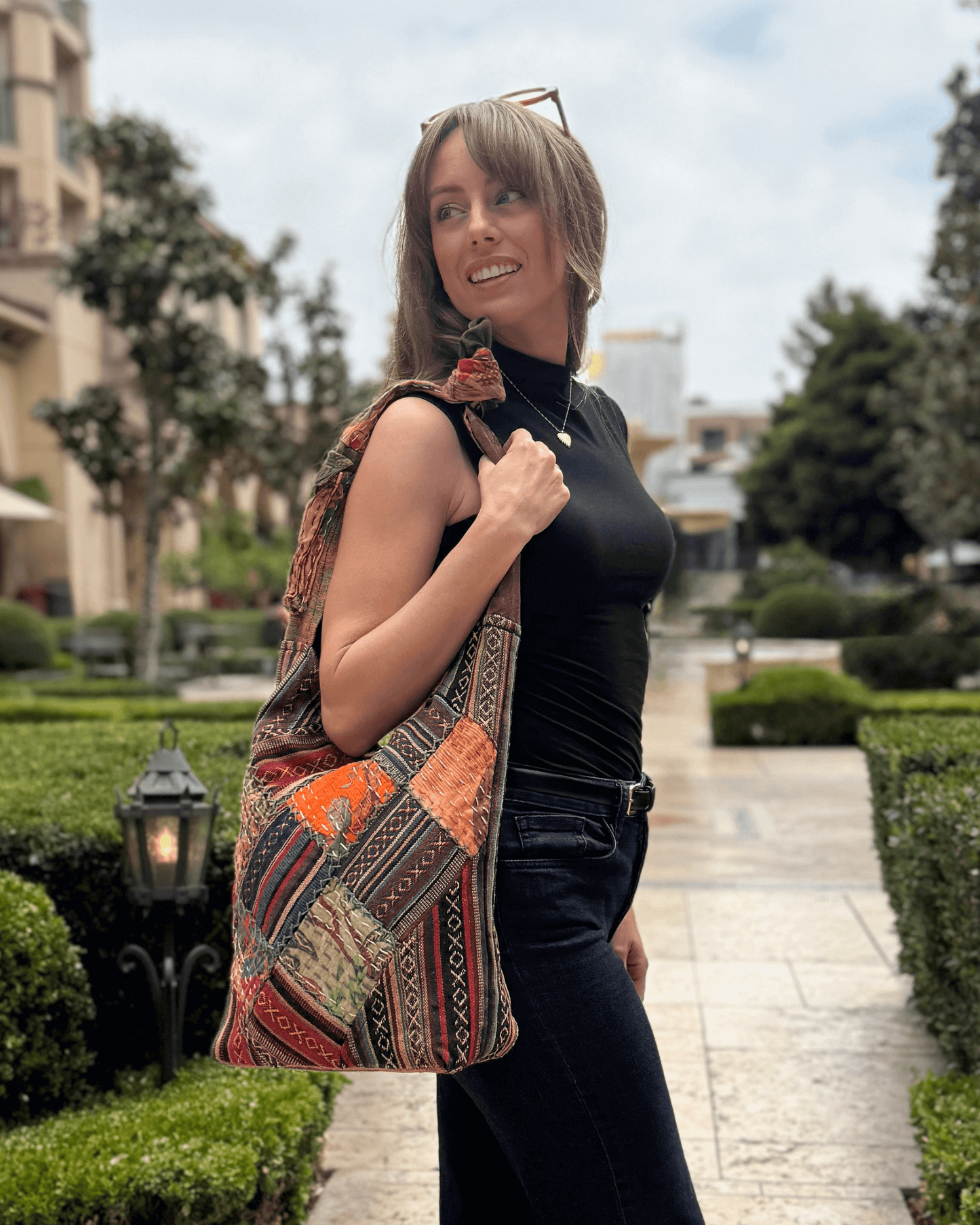 Quilted Patchwork Hobo Bag