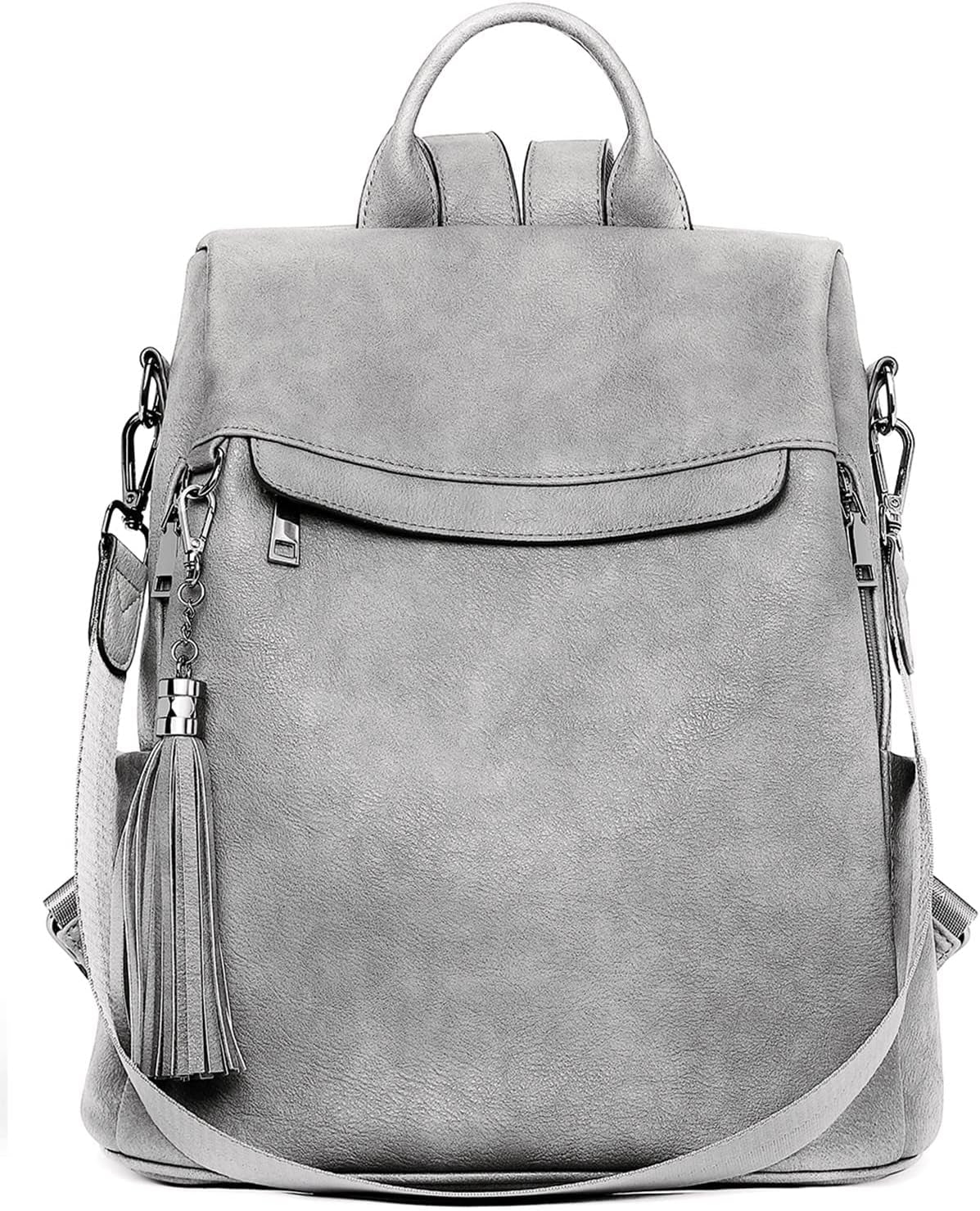 Women’s Backpack Purse Made from soft, durable PU (polyurethane) leather with Tassel