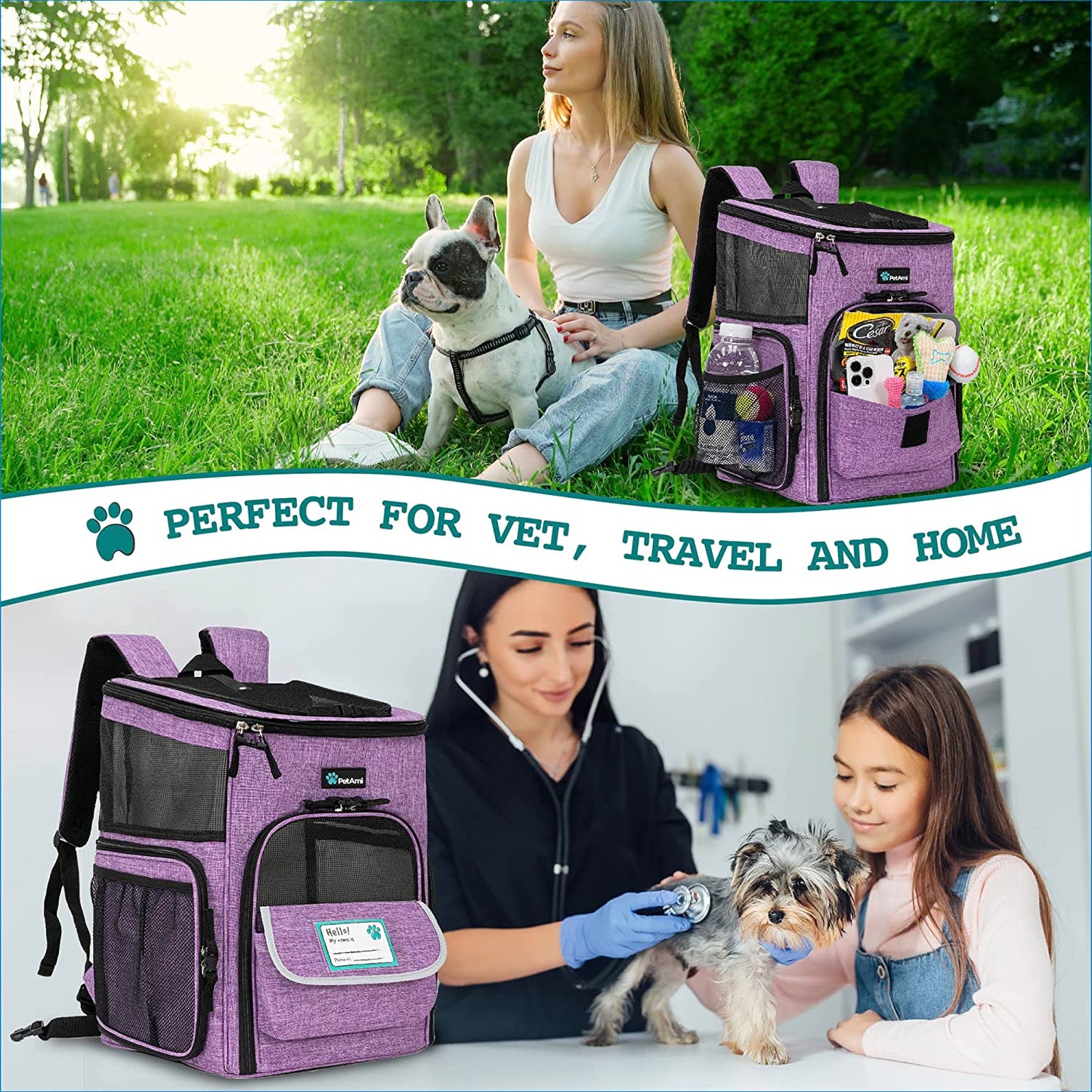 Airline-Approved Pet Backpack Carrier – for Cats & Small Dogs (Up to 18 lbs)