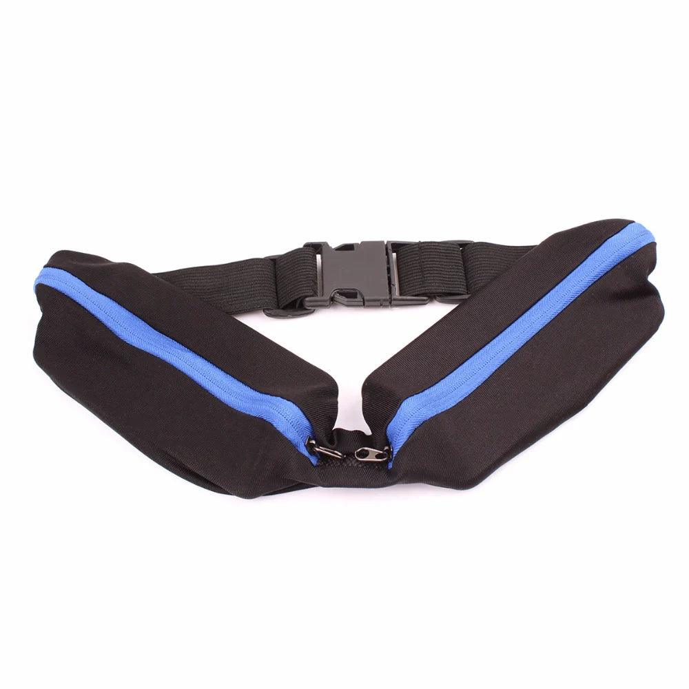 Dual Pocket Running Belt / Fanny Pack for Jogging, Cycling & Travel