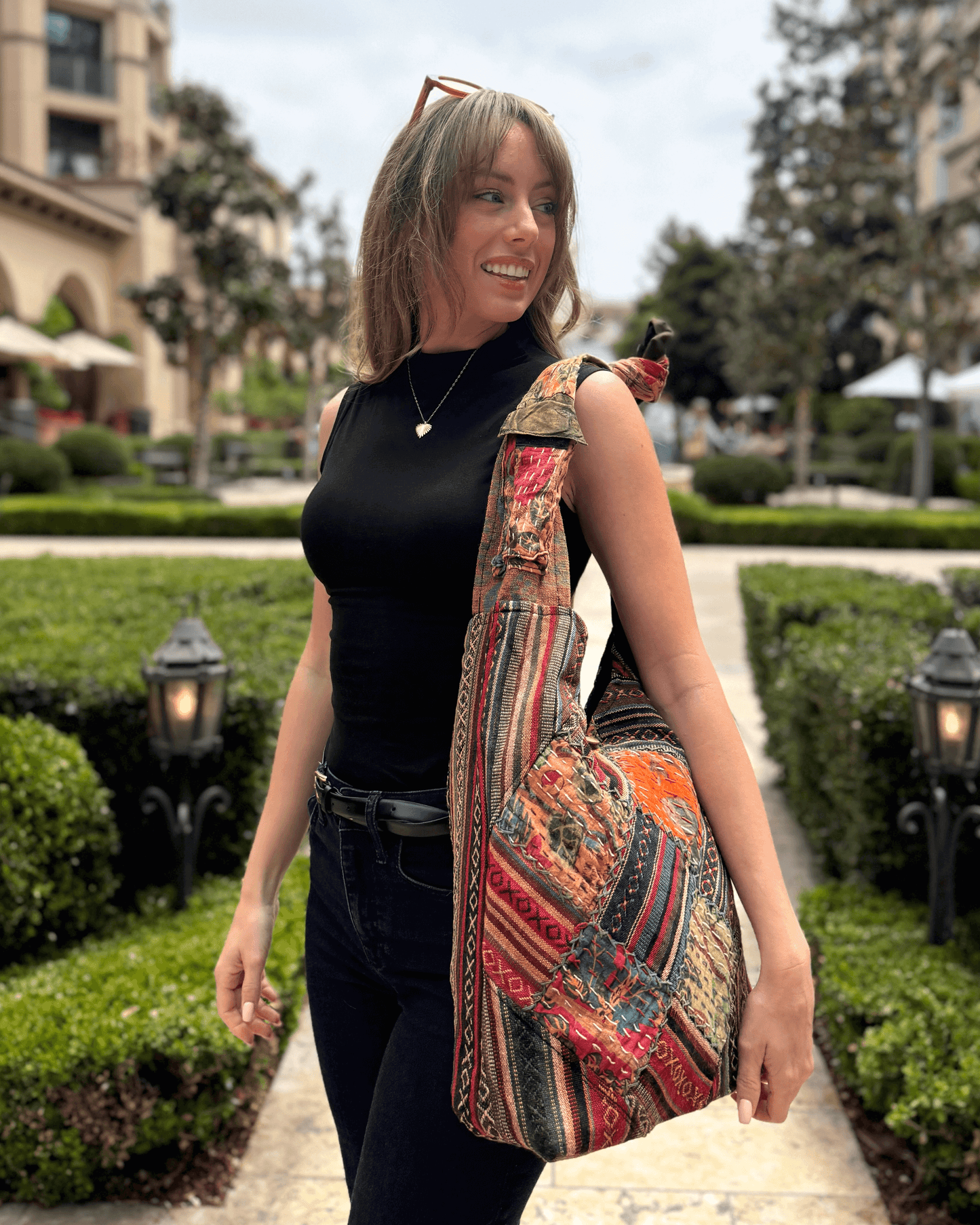 Quilted Patchwork Hobo Bag