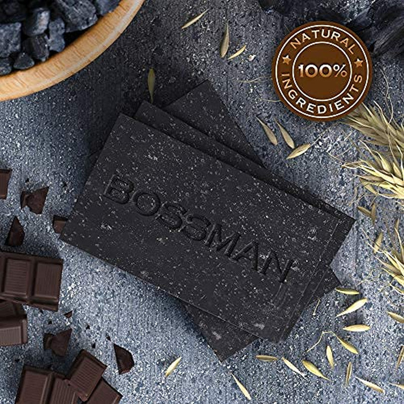 6-Pack 4-In-1 Bar Soap for Men – All Natural Organic Beard Wash, Shampoo, Body Wash & Shaving Soap – Eucalyptus & Tea Tree Scent