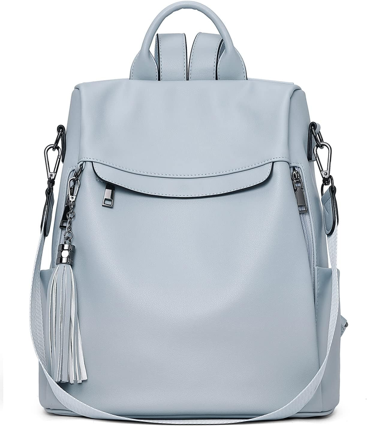 Women’s Backpack Purse Made from soft, durable PU (polyurethane) leather with Tassel