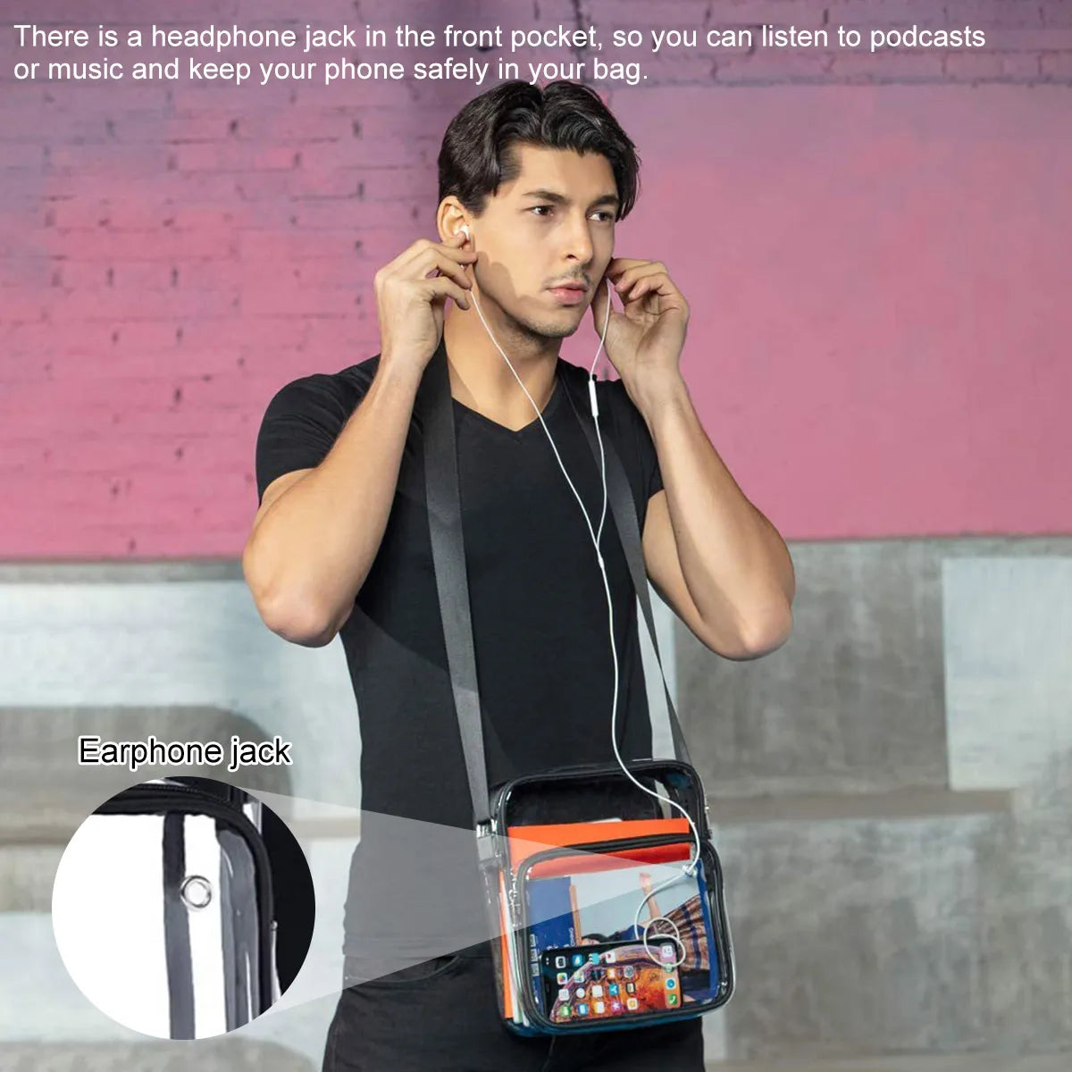 Clear Waterproof Messenger Bag