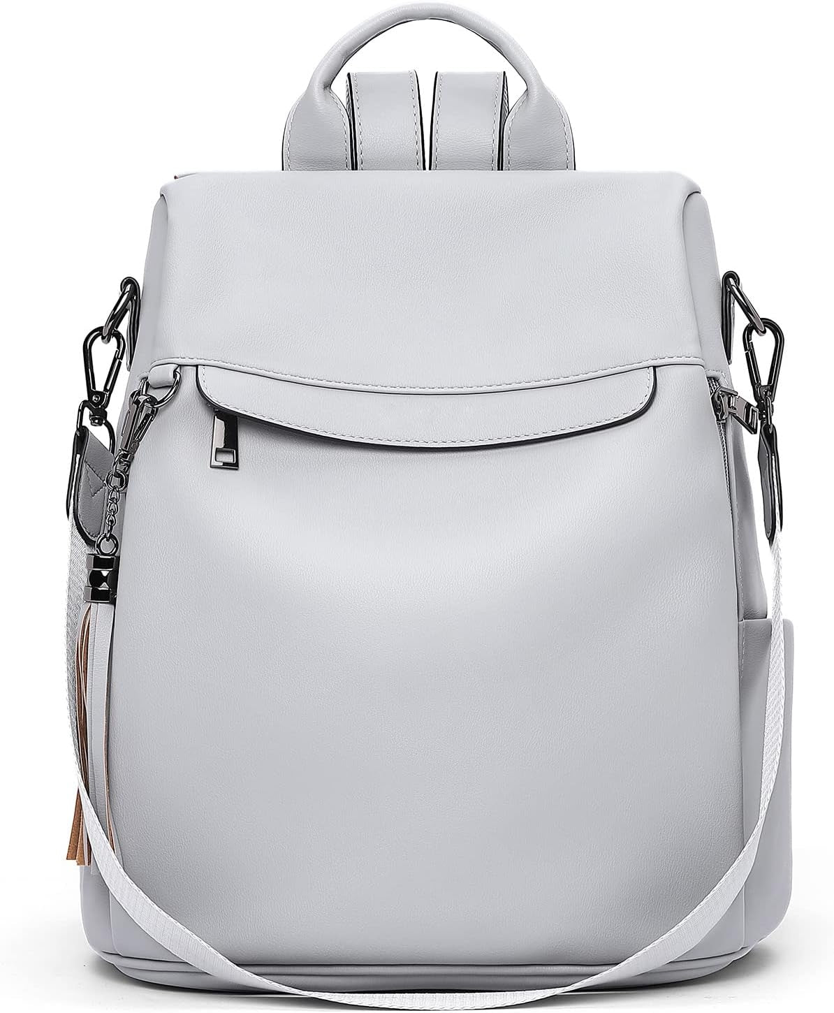 Women’s Backpack Purse Made from soft, durable PU (polyurethane) leather with Tassel