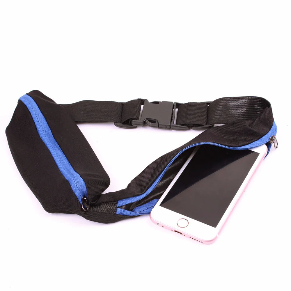Dual Pocket Running Belt / Fanny Pack for Jogging, Cycling & Travel