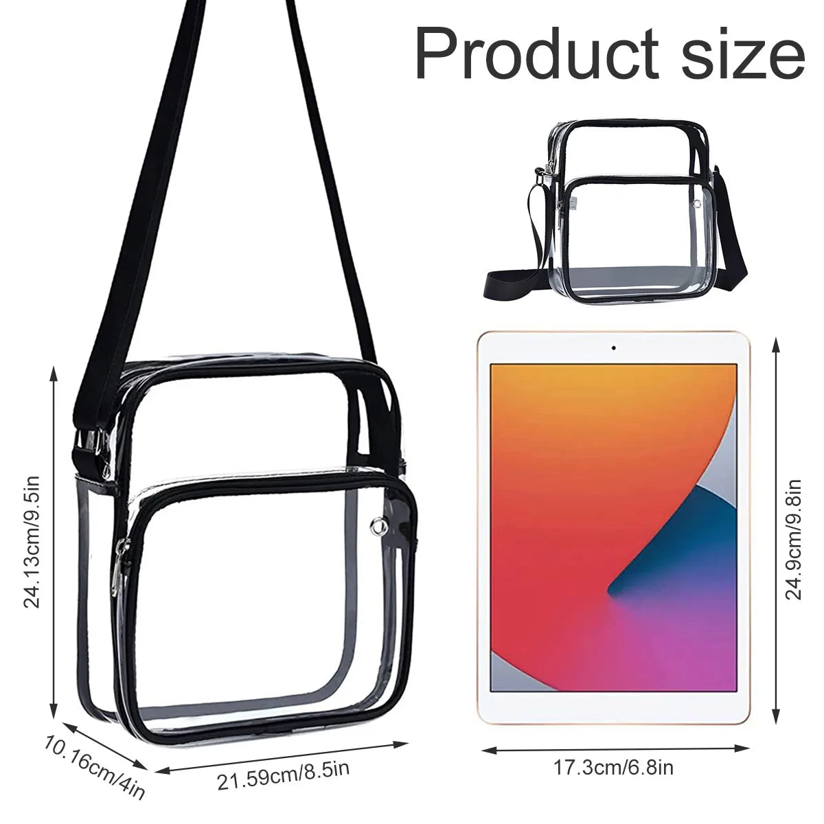 Clear Waterproof Messenger Bag