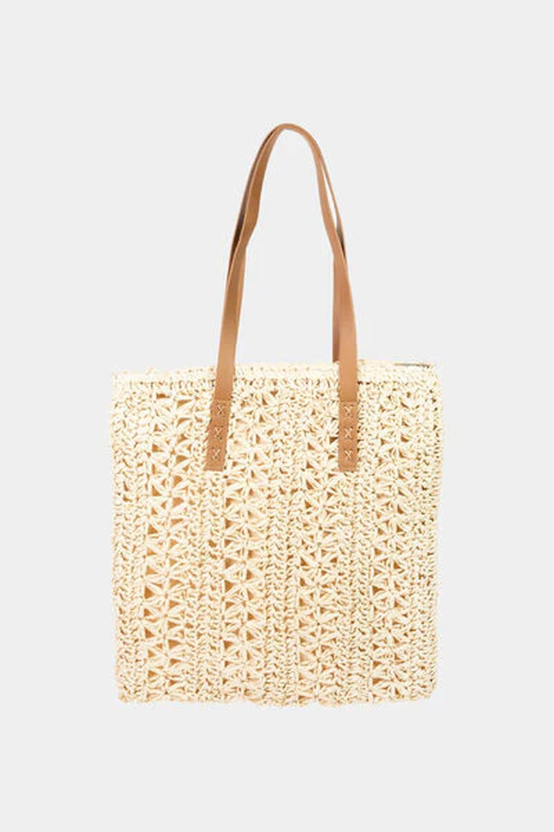 Straw Braided Tote Bag