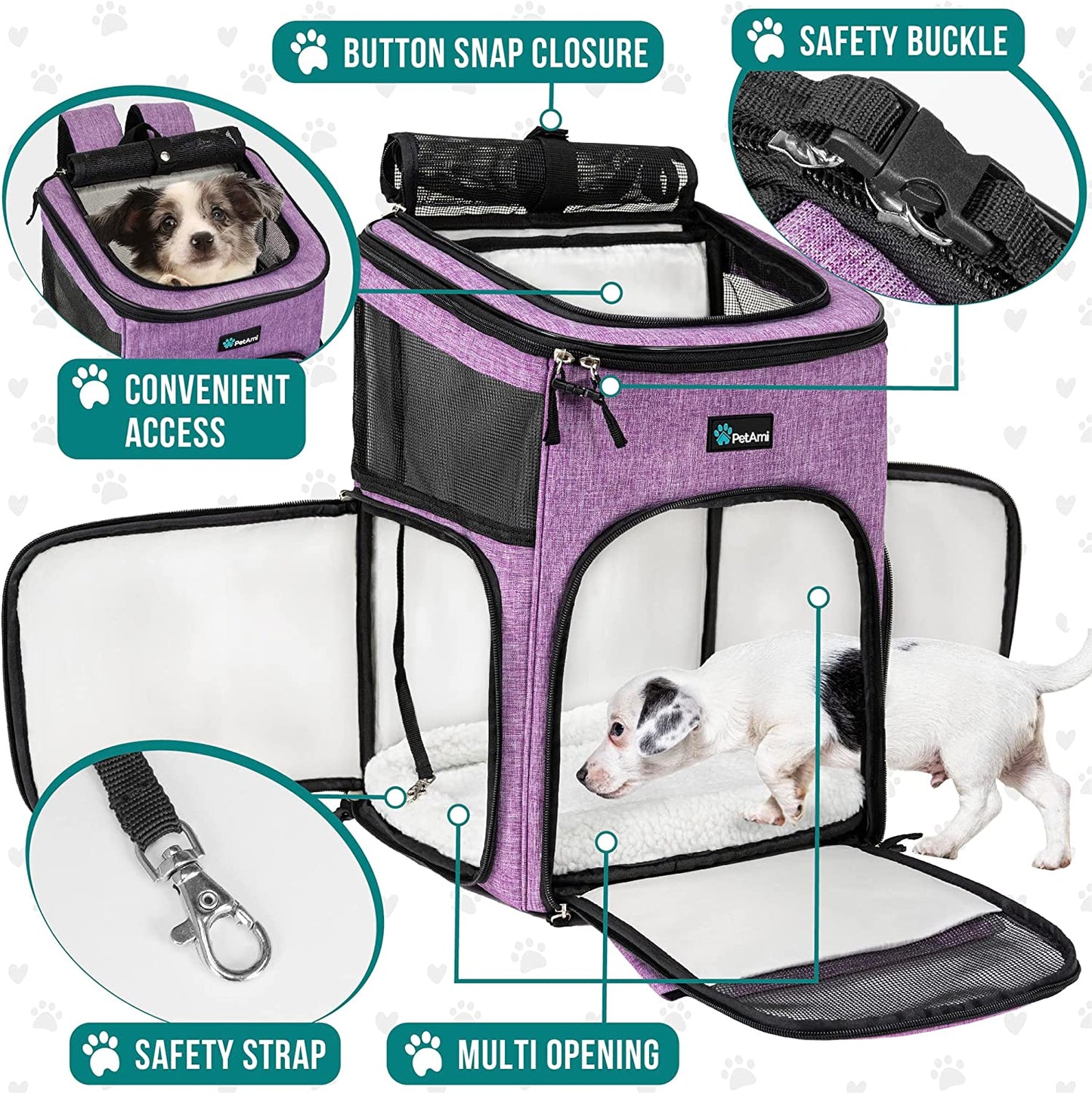 Airline-Approved Pet Backpack Carrier – for Cats & Small Dogs (Up to 18 lbs)
