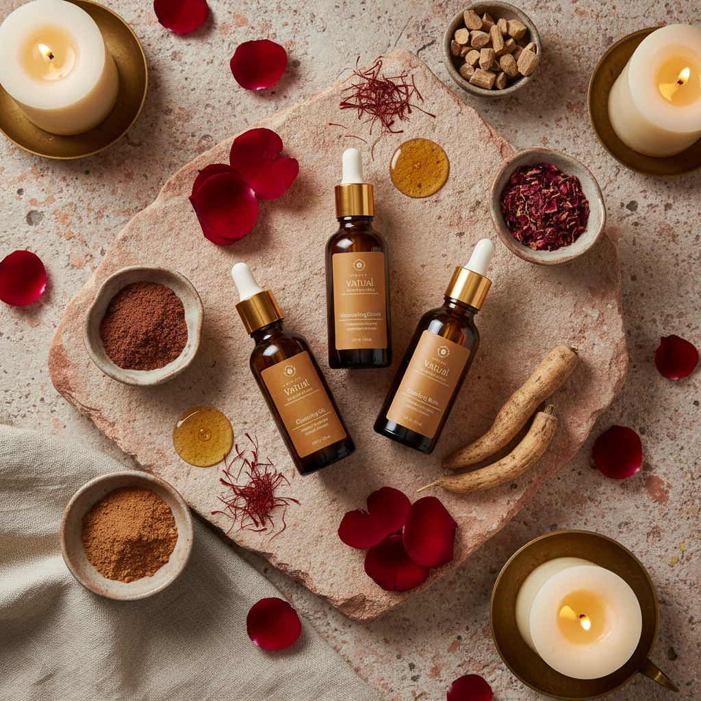 Vata Skincare Ritual – Ayurvedic Set for Dry, Sensitive Skin