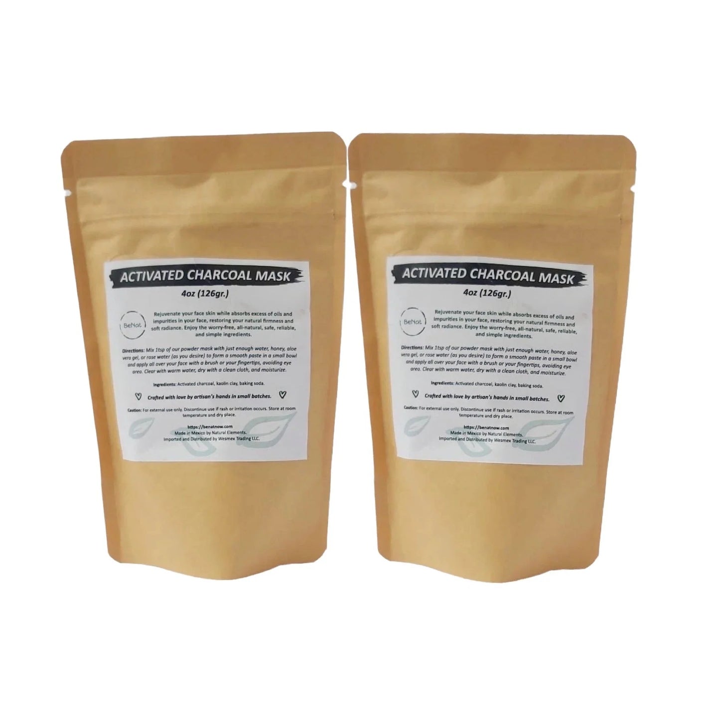  Deep Cleansing Activated Charcoal Facial Mask (2-Pack) for Clearer, Smoother Skin
