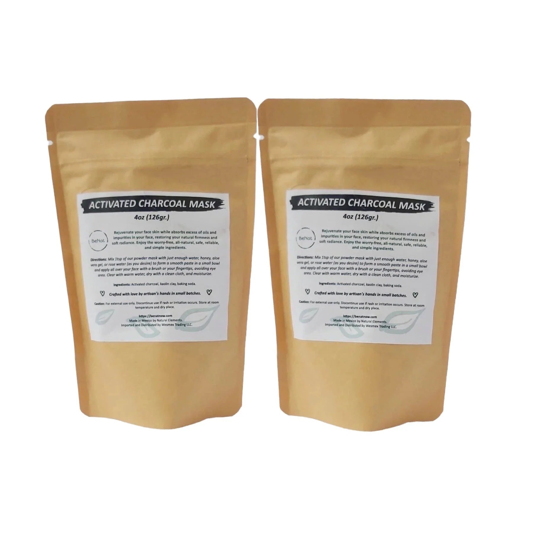  Deep Cleansing Activated Charcoal Facial Mask (2-Pack) for Clearer, Smoother Skin