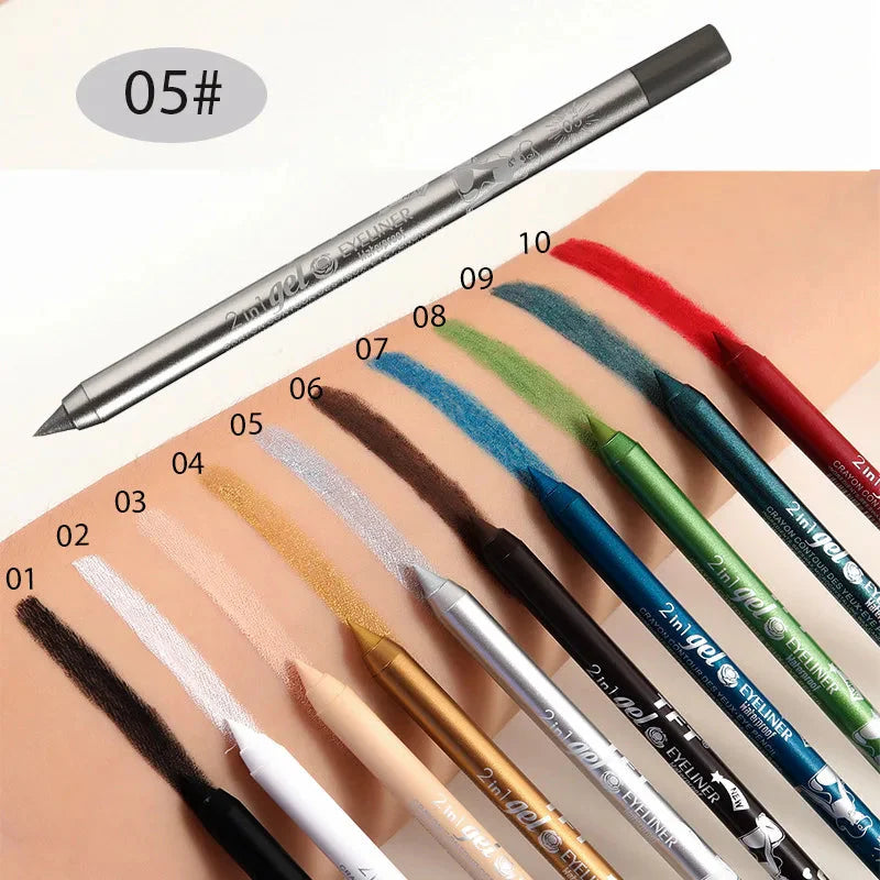  Waterproof Gel Eyeliner Pencil | Long-Lasting, High-Pigment Colors