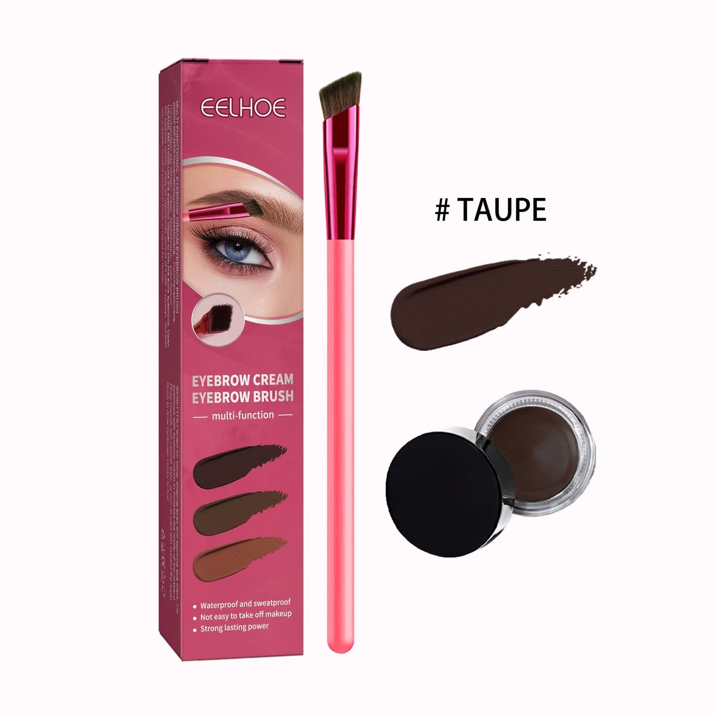 3-Color Eyebrow Pomade Kit | Waterproof, Long-Lasting Brow Gel with Brush - | KSLotuslux