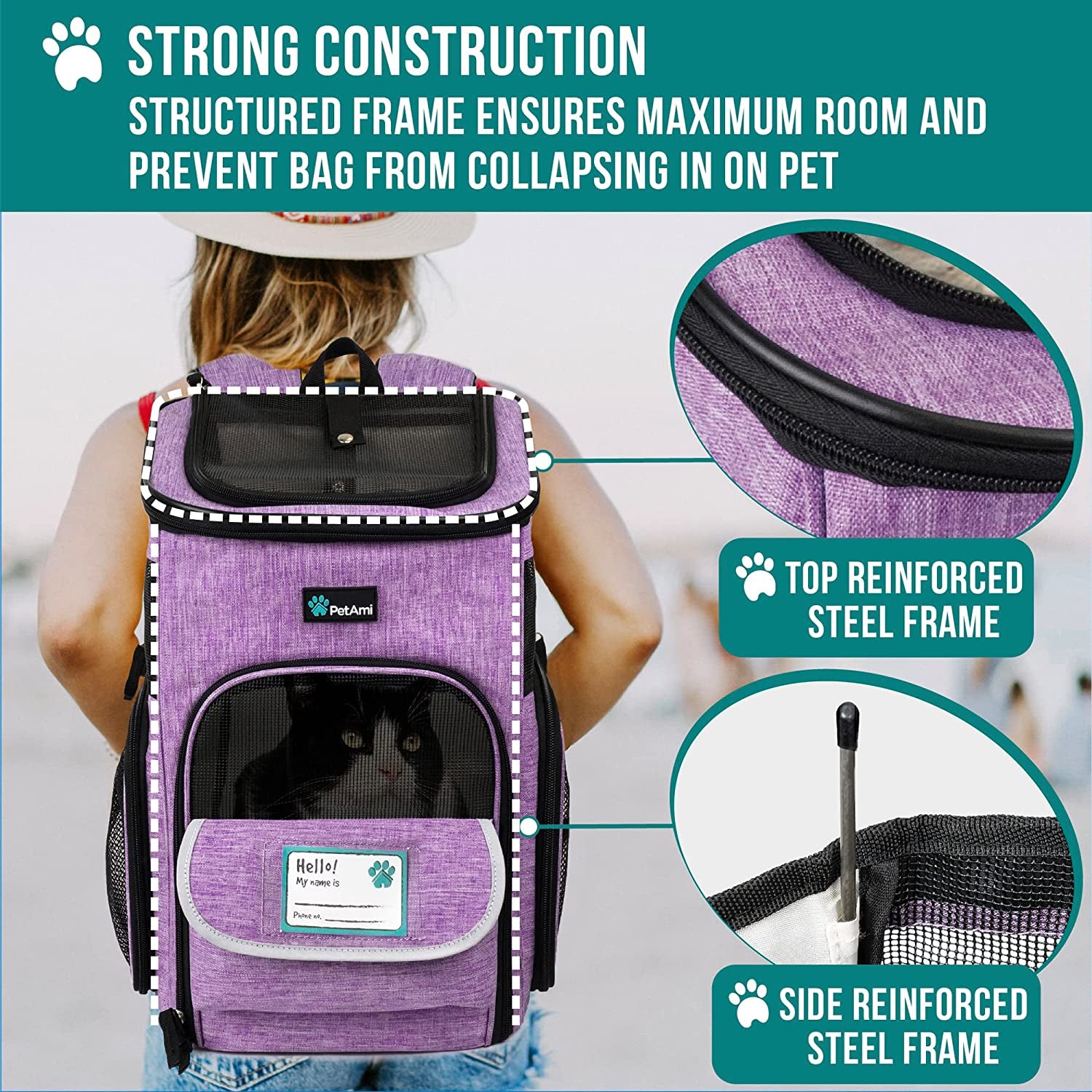 Airline-Approved Pet Backpack Carrier – for Cats & Small Dogs (Up to 18 lbs)