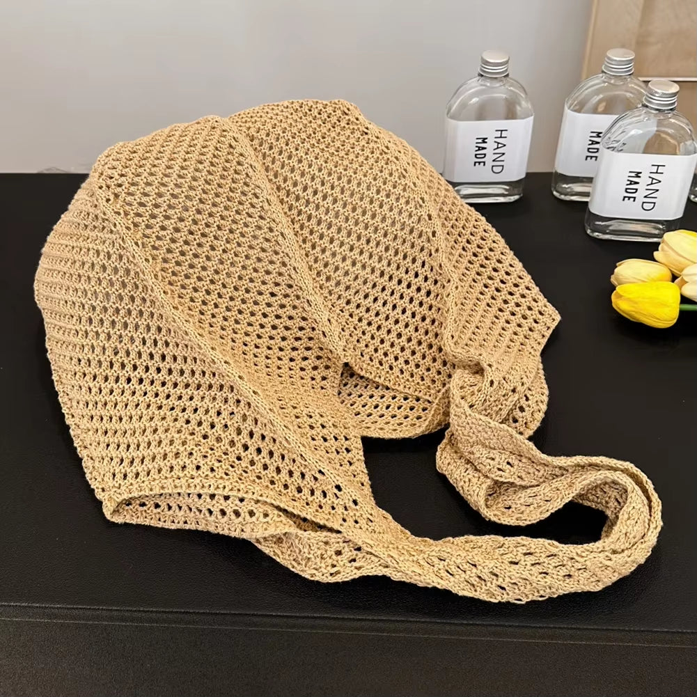  Boho-Chic Woven Straw Bag – Lightweight & Handmade, Perfect for Beach Days, Farmers Markets, or Everyday Use
