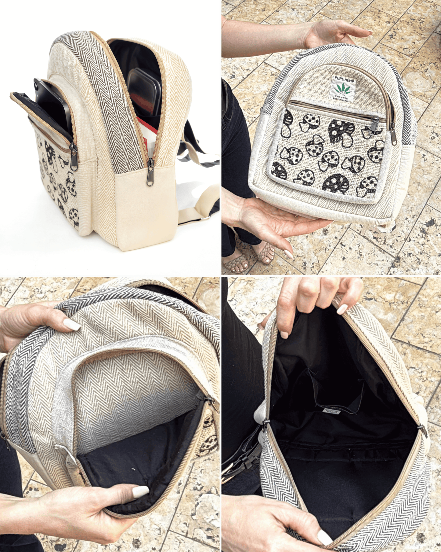 [Mini] Hemp Mushroom Backpack