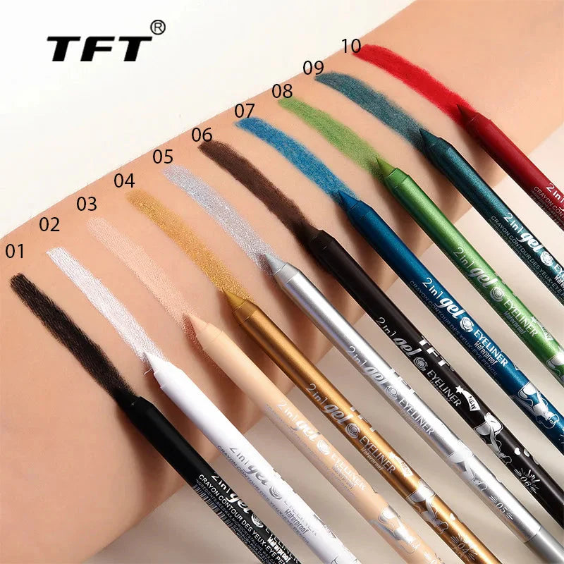  Waterproof Gel Eyeliner Pencil | Long-Lasting, High-Pigment Colors