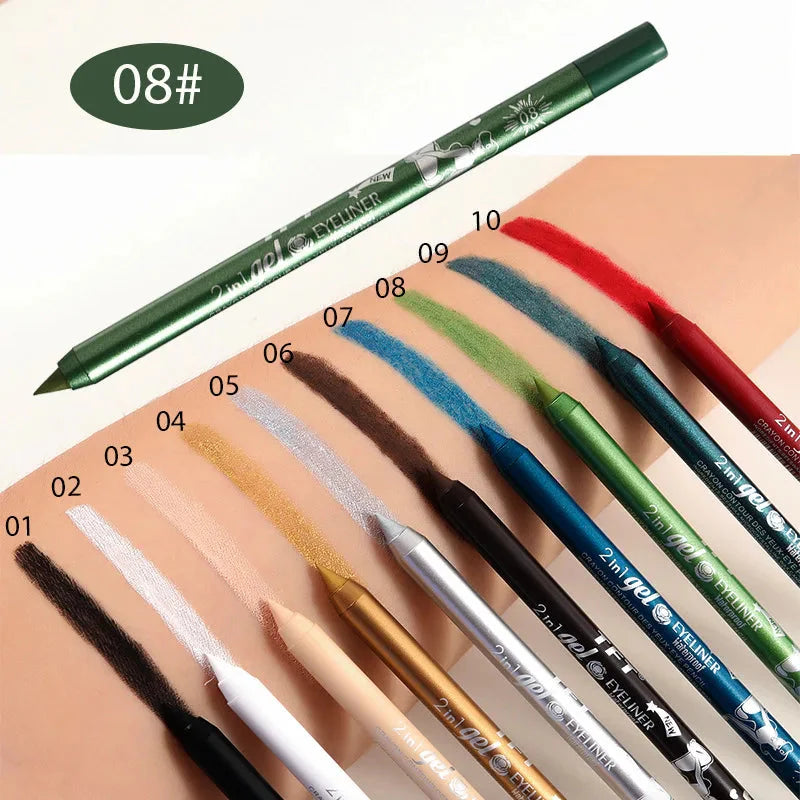  Waterproof Gel Eyeliner Pencil | Long-Lasting, High-Pigment Colors