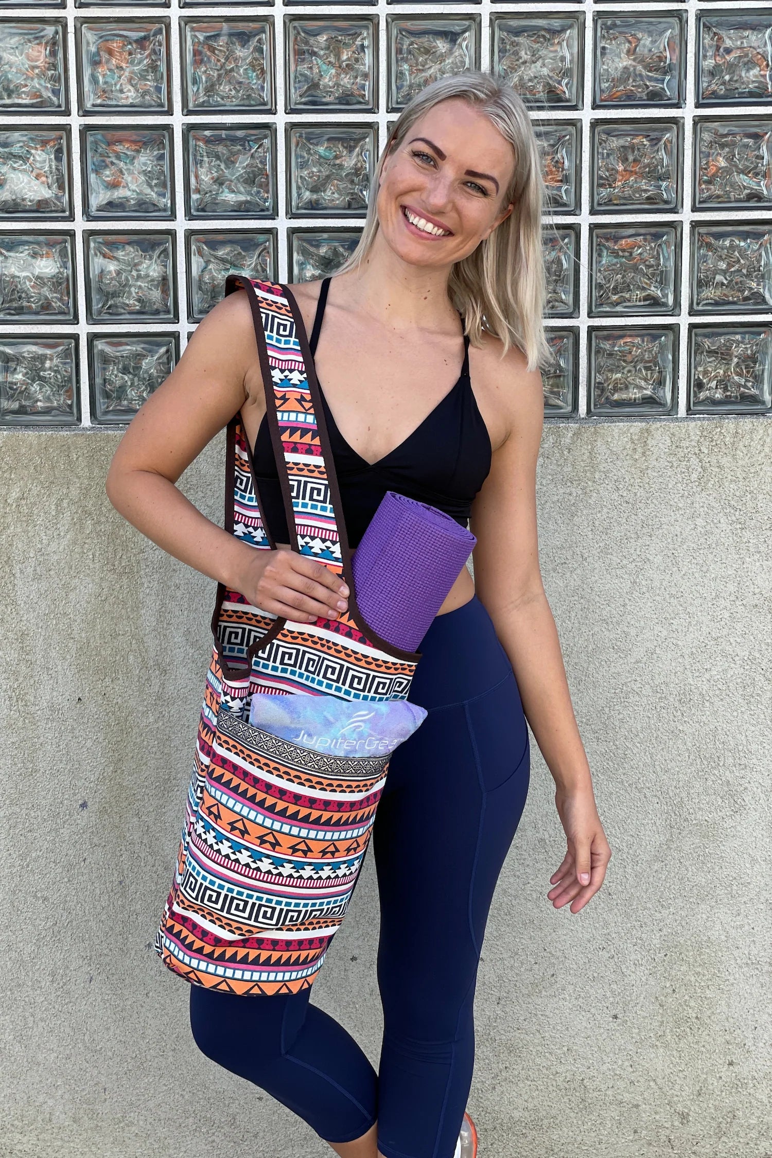 Yoga Mat/Pilates Tote – Large Pockets, Fits Most Sizes
