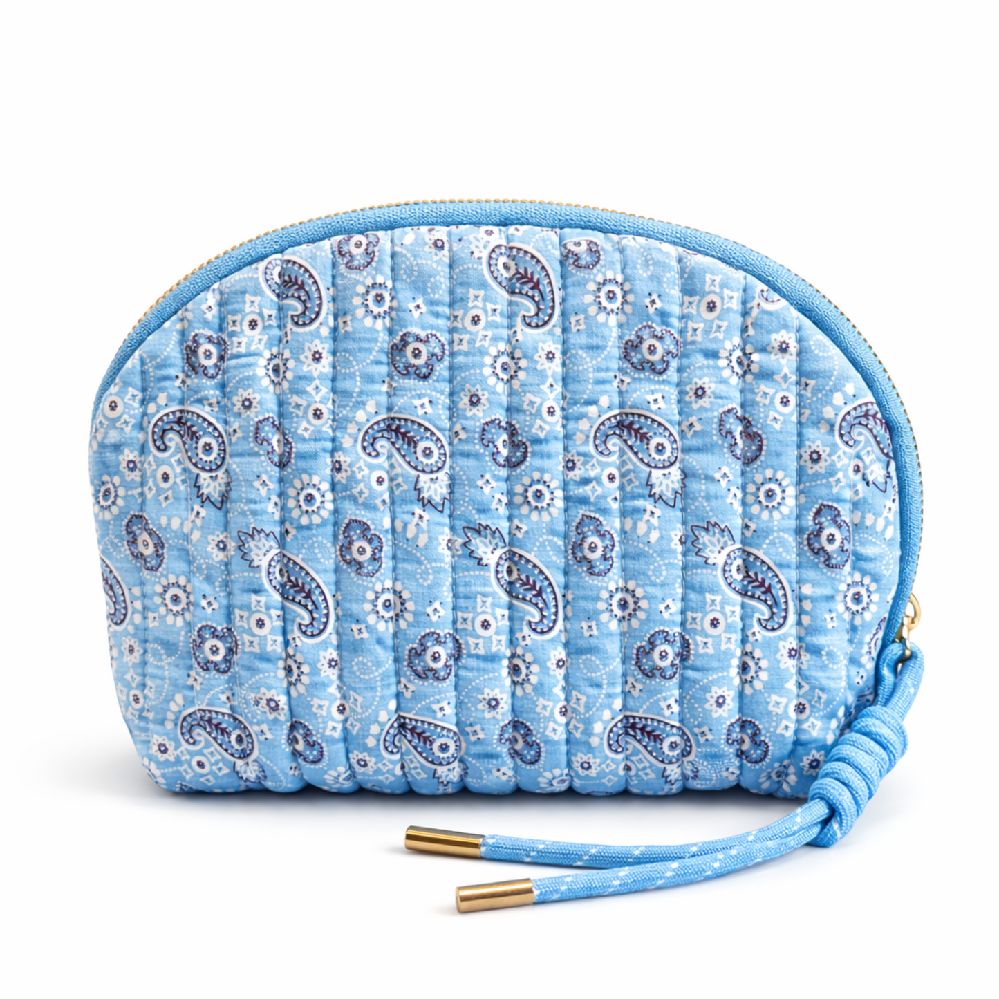  Quilted Paisley Cosmetic & Travel Makeup Bag