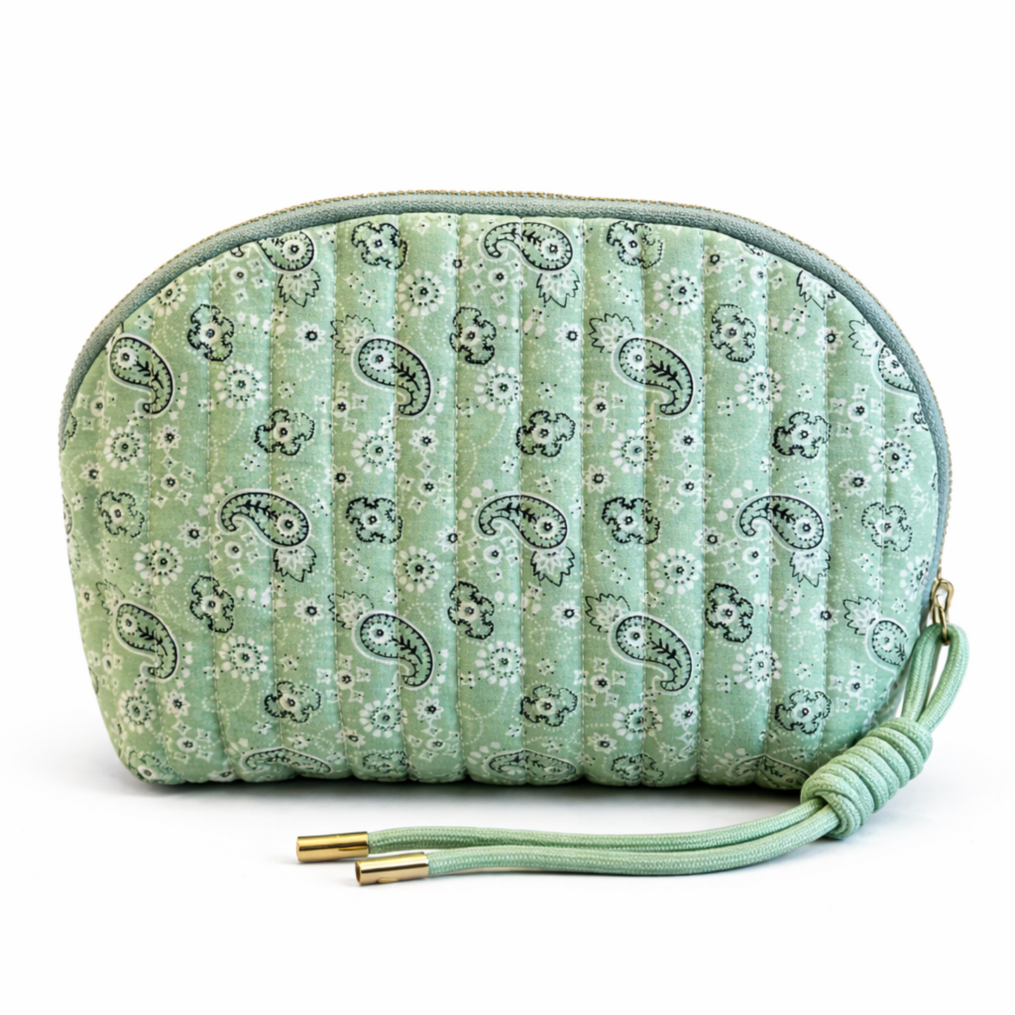  Quilted Paisley Cosmetic & Travel Makeup Bag