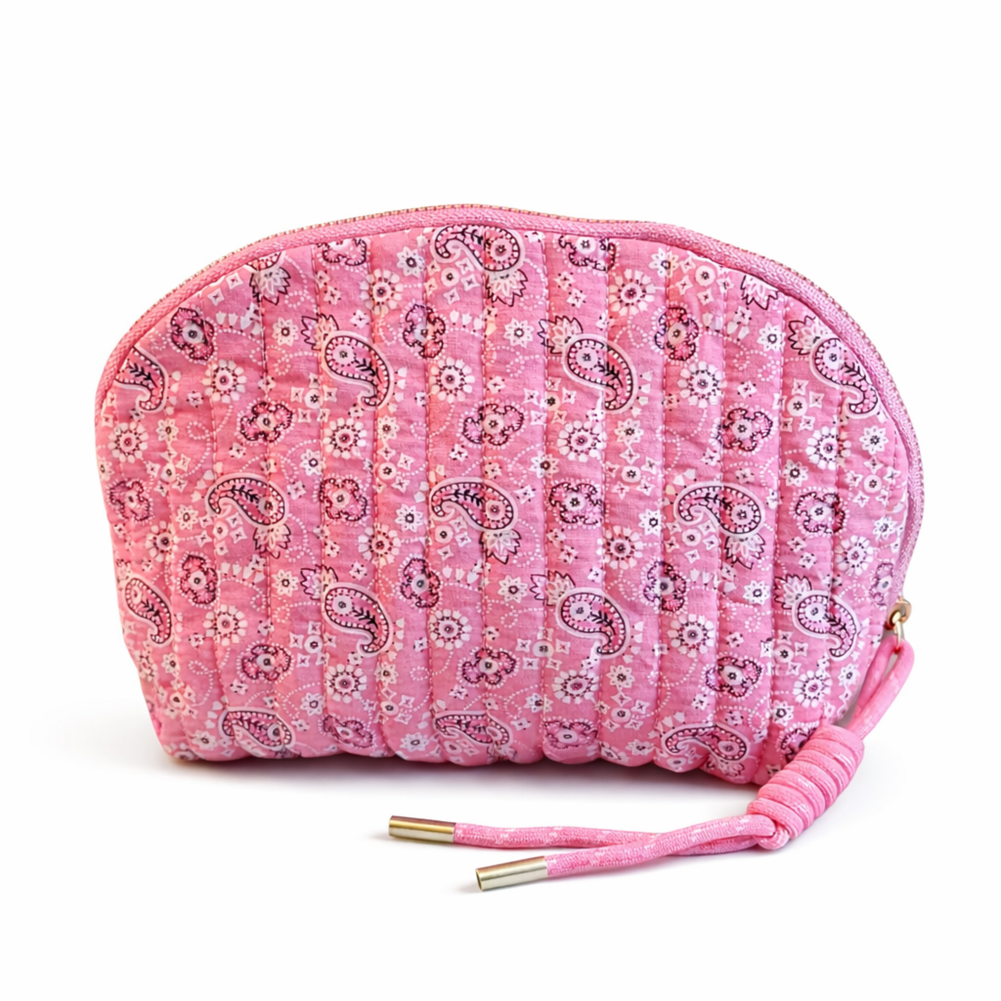  Quilted Paisley Cosmetic & Travel Makeup Bag