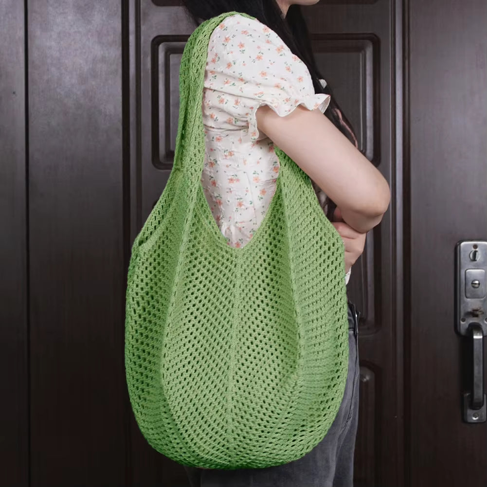  Boho-Chic Woven Straw Bag – Lightweight & Handmade, Perfect for Beach Days, Farmers Markets, or Everyday Use