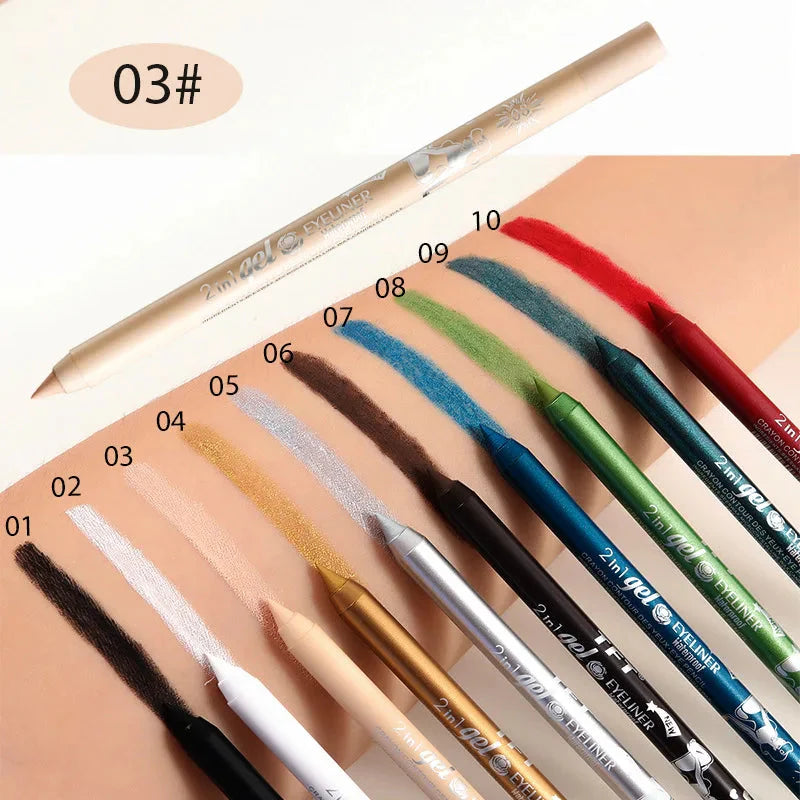  Waterproof Gel Eyeliner Pencil | Long-Lasting, High-Pigment Colors
