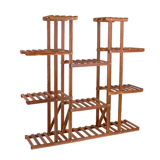  Wooden Plant Shelf – Multi-Tier Flower Pot Display Stand for Indoor & Outdoor