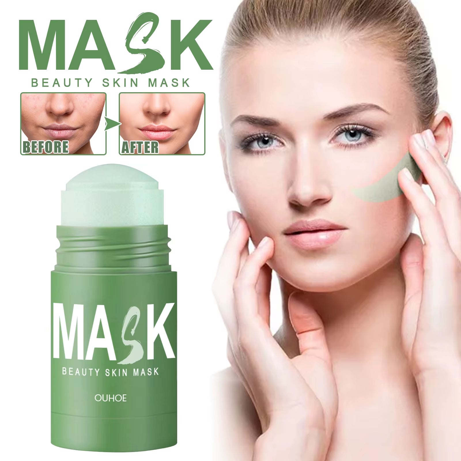  Organic Green Tea Mud Mask – Deep Cleans,  Controls Oil, and Hydrates 