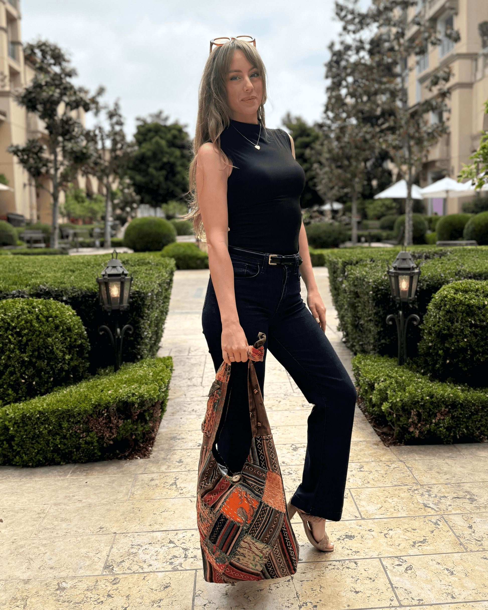 Quilted Patchwork Hobo Bag