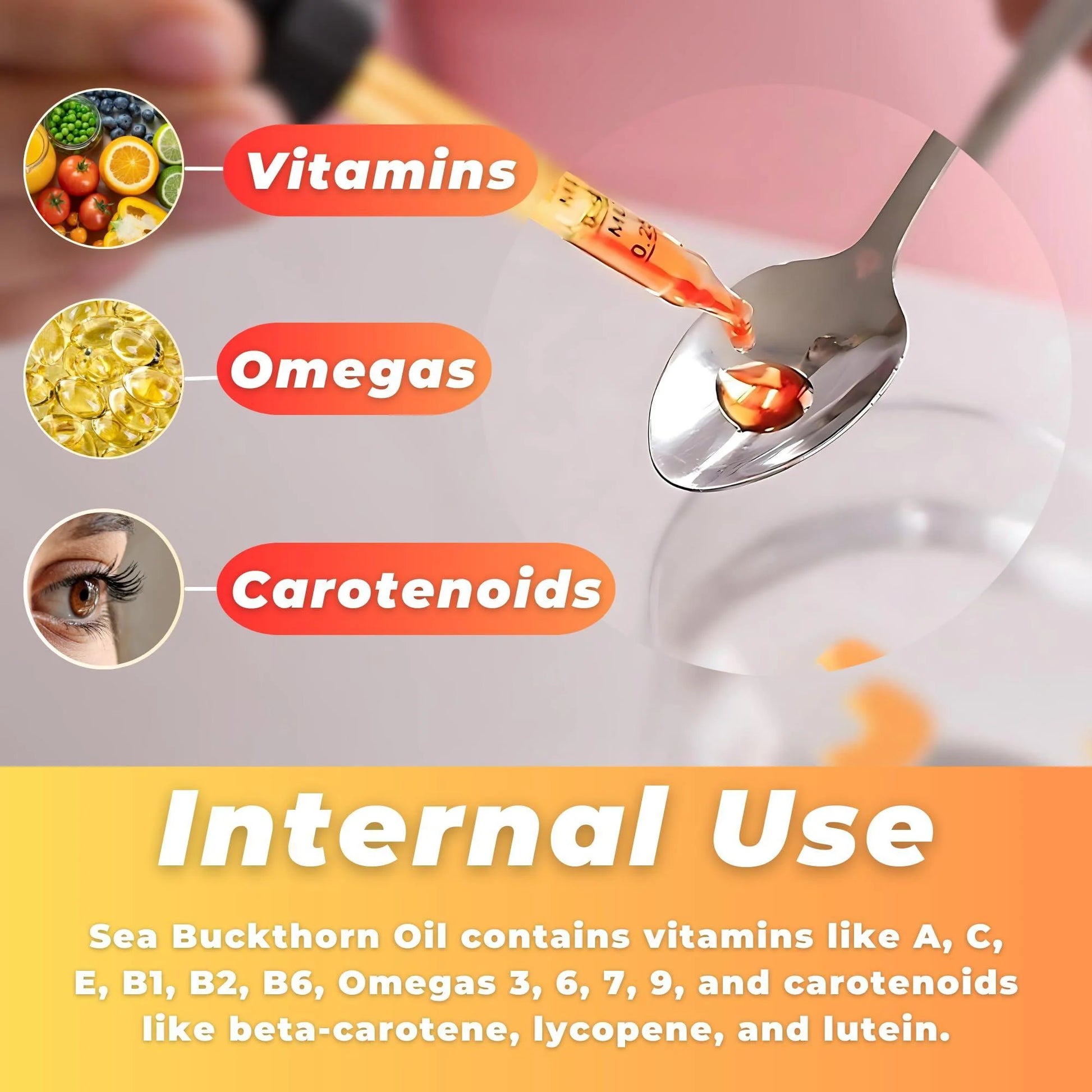 Organic Sea Buckthorn Oil – Cold-Pressed 2Fl Oz | For Face, Hair & Body  